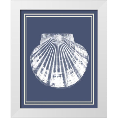 Mixed Nautical White on Indigo Blue b White Modern Wood Framed Art Print by Fab Funky