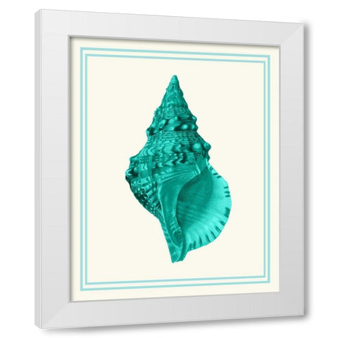 Mixed Nautical Turquoise on Cream a White Modern Wood Framed Art Print by Fab Funky