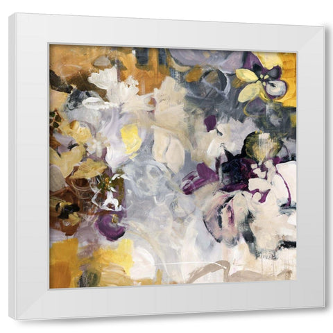Orchid Pattern White Modern Wood Framed Art Print by Maas, Jodi