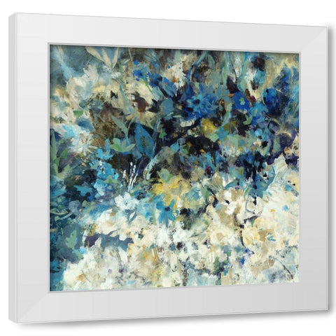 Pompeii Floral White Modern Wood Framed Art Print by Maas, Jodi