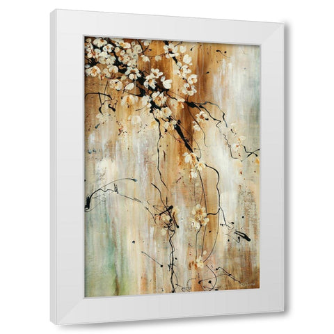 Sweet Pea White Modern Wood Framed Art Print by Drotar, Rikki