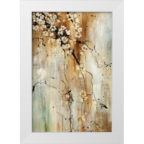Sweet Pea White Modern Wood Framed Art Print by Drotar, Rikki