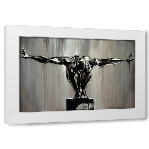 The Start to the Finish White Modern Wood Framed Art Print by Edmunds, Sydney