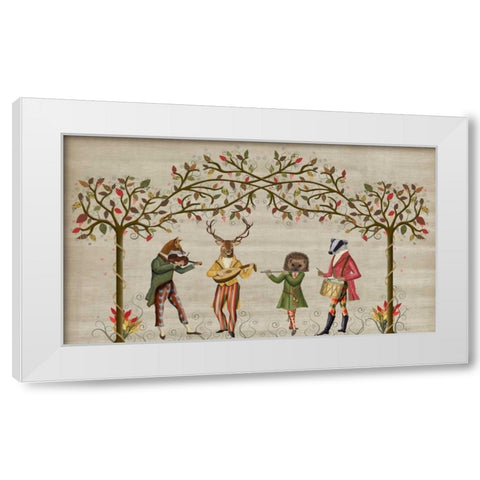 Minstrel Group White Modern Wood Framed Art Print by Fab Funky