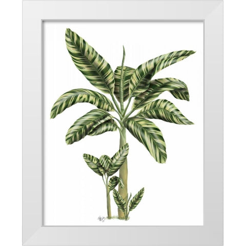 Banana Tree 2 White Modern Wood Framed Art Print by Fab Funky