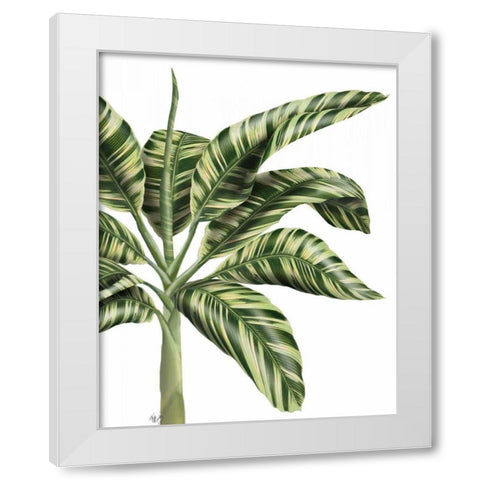 Banana Tree 3, Green White Modern Wood Framed Art Print by Fab Funky