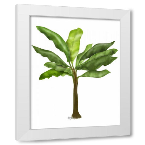 Banana Tree 1 White Modern Wood Framed Art Print by Fab Funky