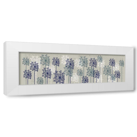 Bubble Trees, Midnight White Modern Wood Framed Art Print by Fab Funky