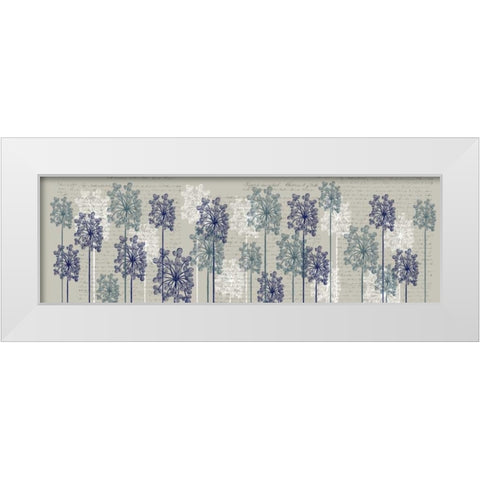 Bubble Trees, Midnight White Modern Wood Framed Art Print by Fab Funky