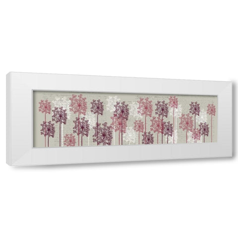 Bubble Trees, Wine White Modern Wood Framed Art Print by Fab Funky