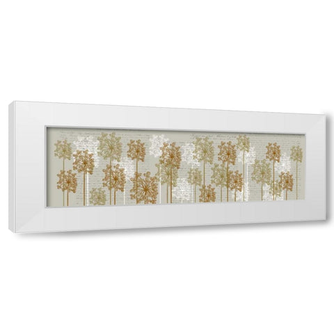 Bubble Trees, Honey White Modern Wood Framed Art Print by Fab Funky