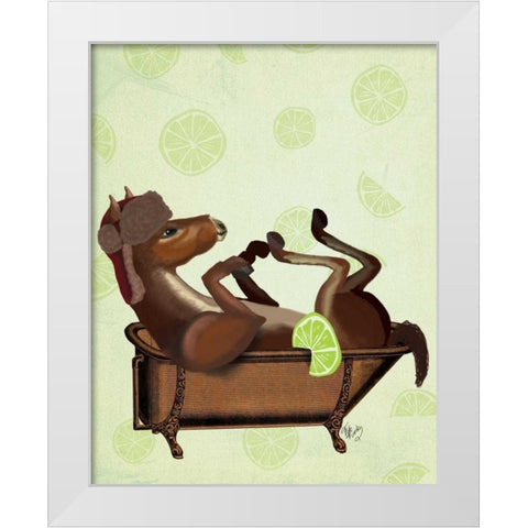 Moscow Mule White Modern Wood Framed Art Print by Fab Funky
