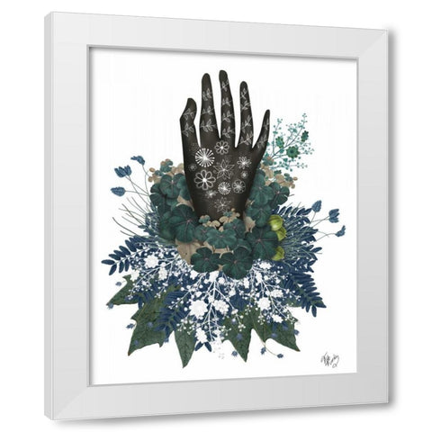 Black Hand White Modern Wood Framed Art Print by Fab Funky
