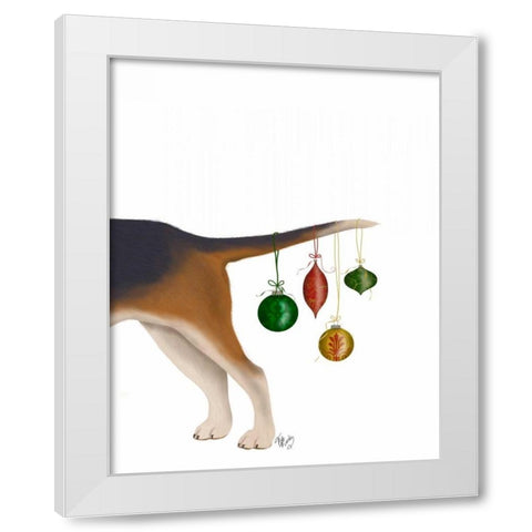 Bummer White Modern Wood Framed Art Print by Fab Funky