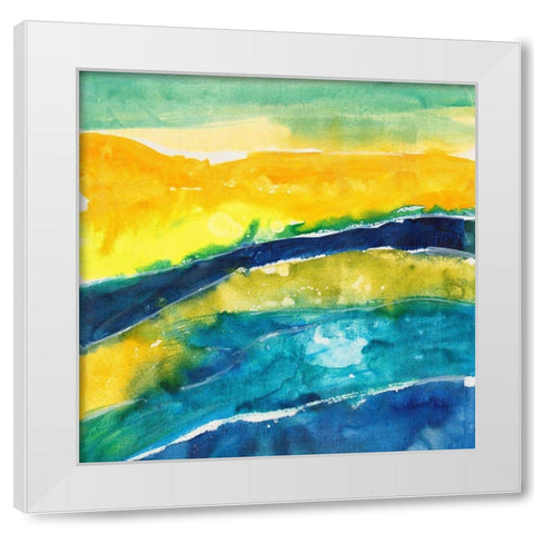 Sunny Seaside II White Modern Wood Framed Art Print by Combs, Joyce