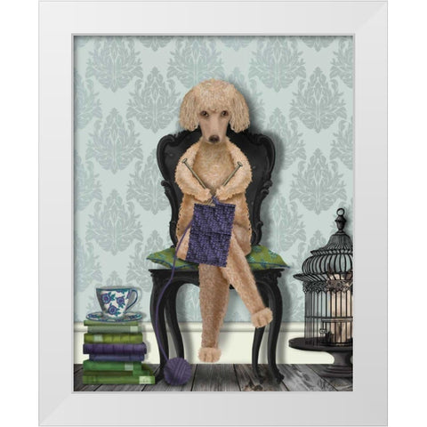 Captive Audience White Modern Wood Framed Art Print by Fab Funky