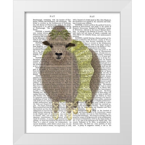 Ballet Sheep 2 Book Print White Modern Wood Framed Art Print by Fab Funky