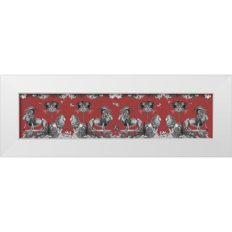 Livoris Feritas Lion Design, Whole White Modern Wood Framed Art Print by Fab Funky