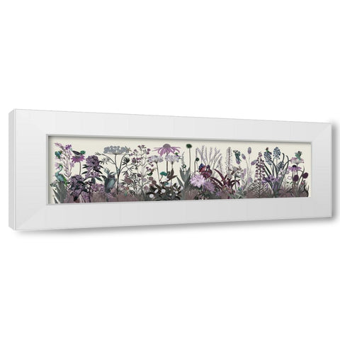 Wildflower Blush White Modern Wood Framed Art Print by Fab Funky