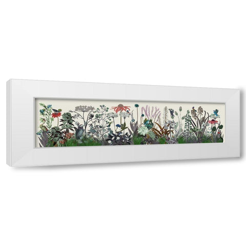Wildflower Bloom White Modern Wood Framed Art Print by Fab Funky