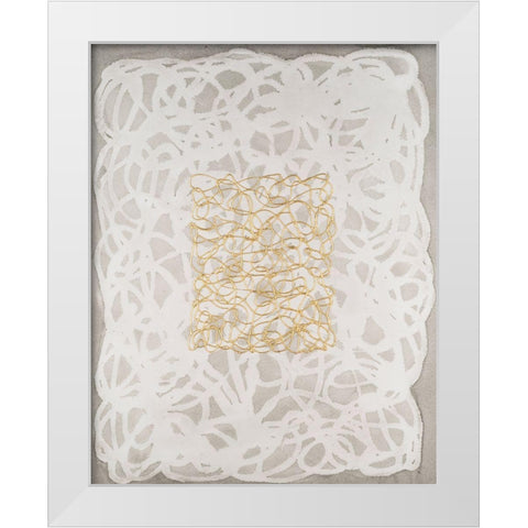 Golden Meringue II White Modern Wood Framed Art Print by Lam, Vanna