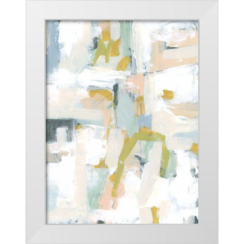Interim IV White Modern Wood Framed Art Print by Vess, June Erica