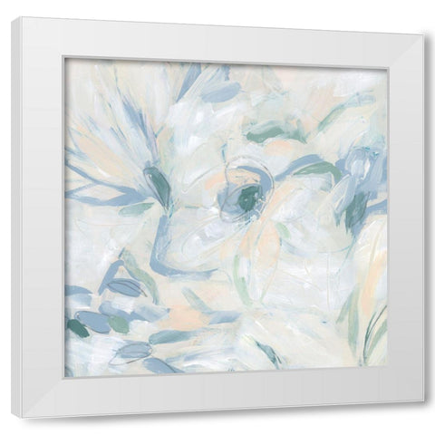 Abstract Flower Fresco I White Modern Wood Framed Art Print by Vess, June Erica