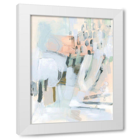 Rhythm Steppe I White Modern Wood Framed Art Print by Vess, June Erica