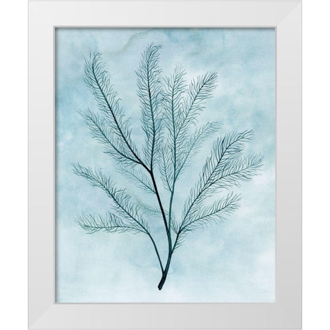 Clouds and Coral I White Modern Wood Framed Art Print by Popp, Grace