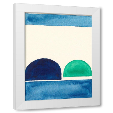 Elementary Shapes II White Modern Wood Framed Art Print by Moore, Regina