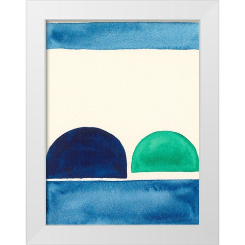 Elementary Shapes II White Modern Wood Framed Art Print by Moore, Regina