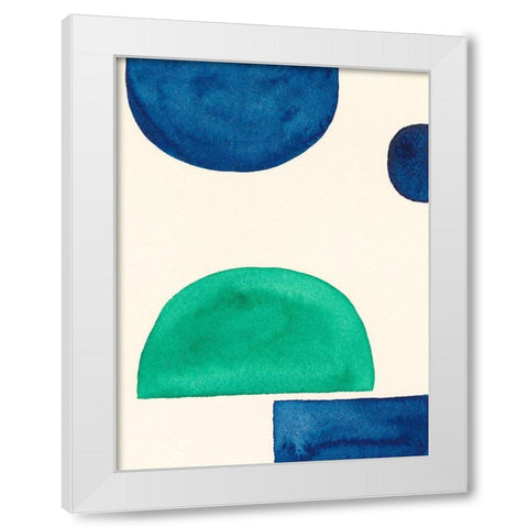 Elementary Shapes IV White Modern Wood Framed Art Print by Moore, Regina