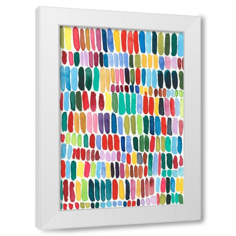 Rainbow Marks II White Modern Wood Framed Art Print by Moore, Regina