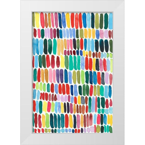 Rainbow Marks II White Modern Wood Framed Art Print by Moore, Regina