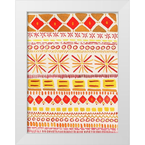 Boho Marks I White Modern Wood Framed Art Print by Moore, Regina
