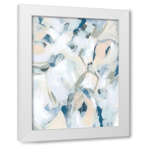 Blue Notes IV White Modern Wood Framed Art Print by Vess, June Erica