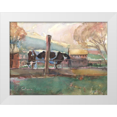 Happy Hour White Modern Wood Framed Art Print by Calcasola, Stephen