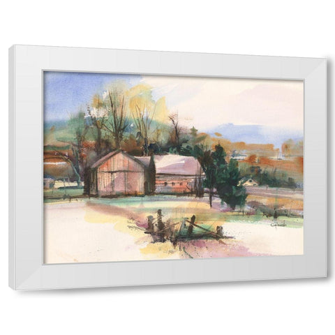 Fall in Connecticut White Modern Wood Framed Art Print by Calcasola, Stephen