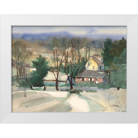 Connecticut Valley White Modern Wood Framed Art Print by Calcasola, Stephen