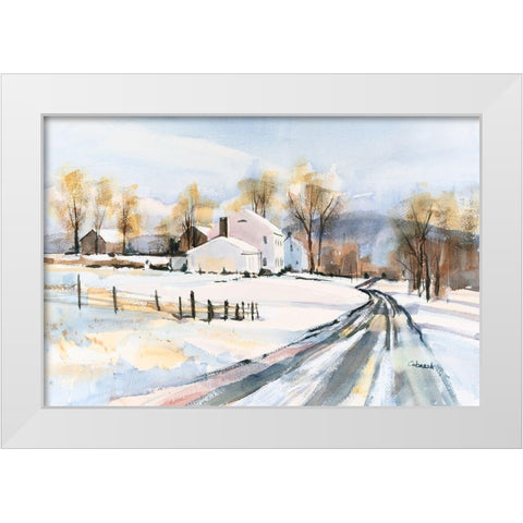 Snowed In White Modern Wood Framed Art Print by Calcasola, Stephen