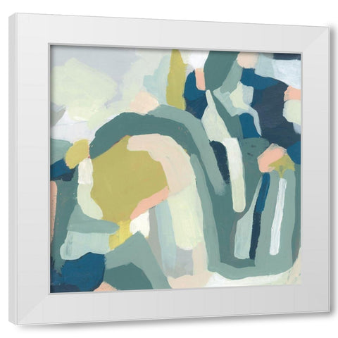 Field Map I White Modern Wood Framed Art Print by Vess, June Erica
