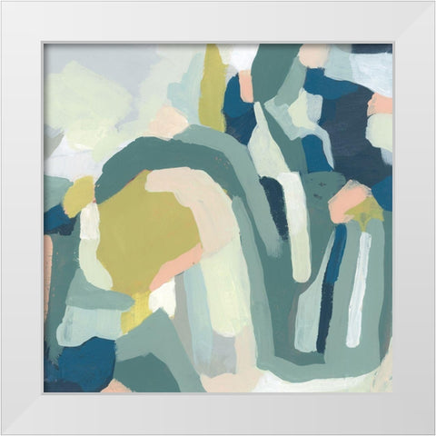 Field Map I White Modern Wood Framed Art Print by Vess, June Erica