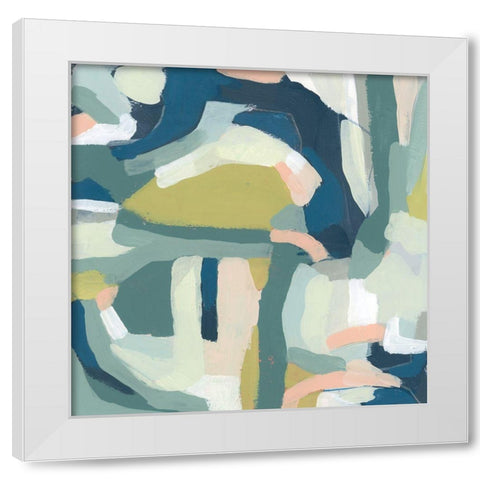Field Map II White Modern Wood Framed Art Print by Vess, June Erica