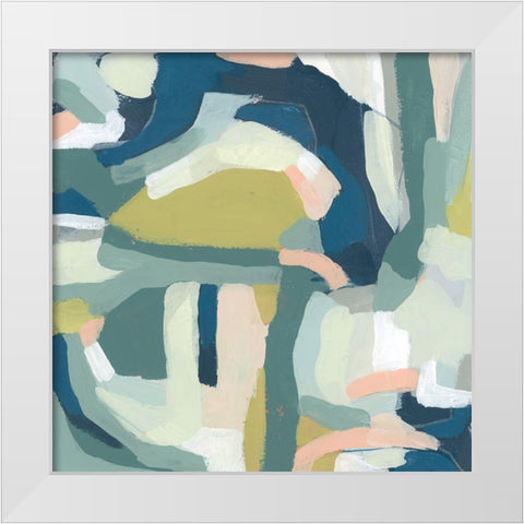 Field Map II White Modern Wood Framed Art Print by Vess, June Erica