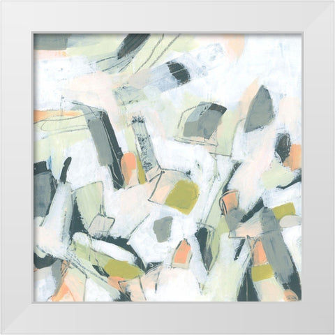 Scribble Prism II White Modern Wood Framed Art Print by Vess, June Erica