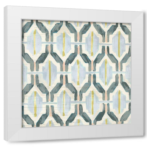 Mesa Tile IV White Modern Wood Framed Art Print by Vess, June Erica