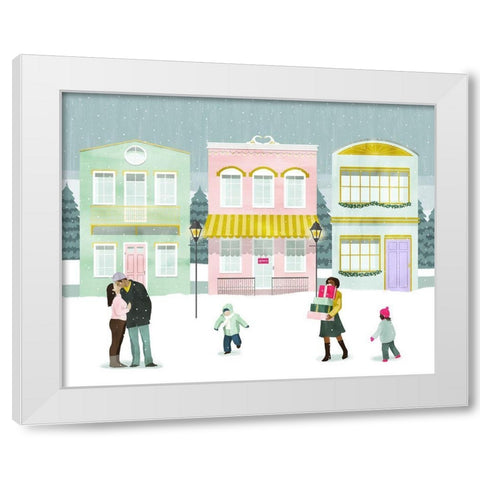 Little Town II White Modern Wood Framed Art Print by Popp, Grace