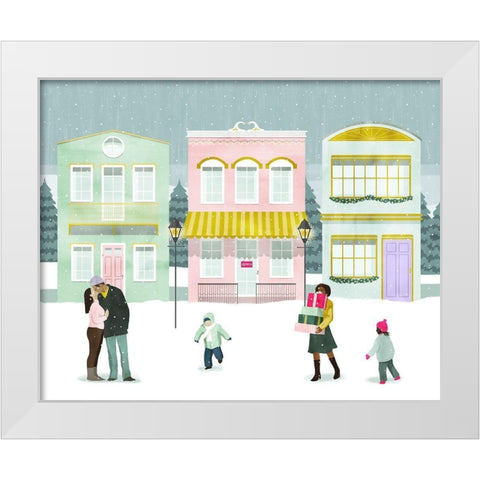 Little Town II White Modern Wood Framed Art Print by Popp, Grace