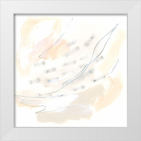 Subtle Strike III White Modern Wood Framed Art Print by Vess, June Erica