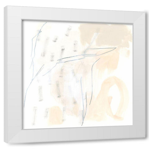 Subtle Strike V White Modern Wood Framed Art Print by Vess, June Erica